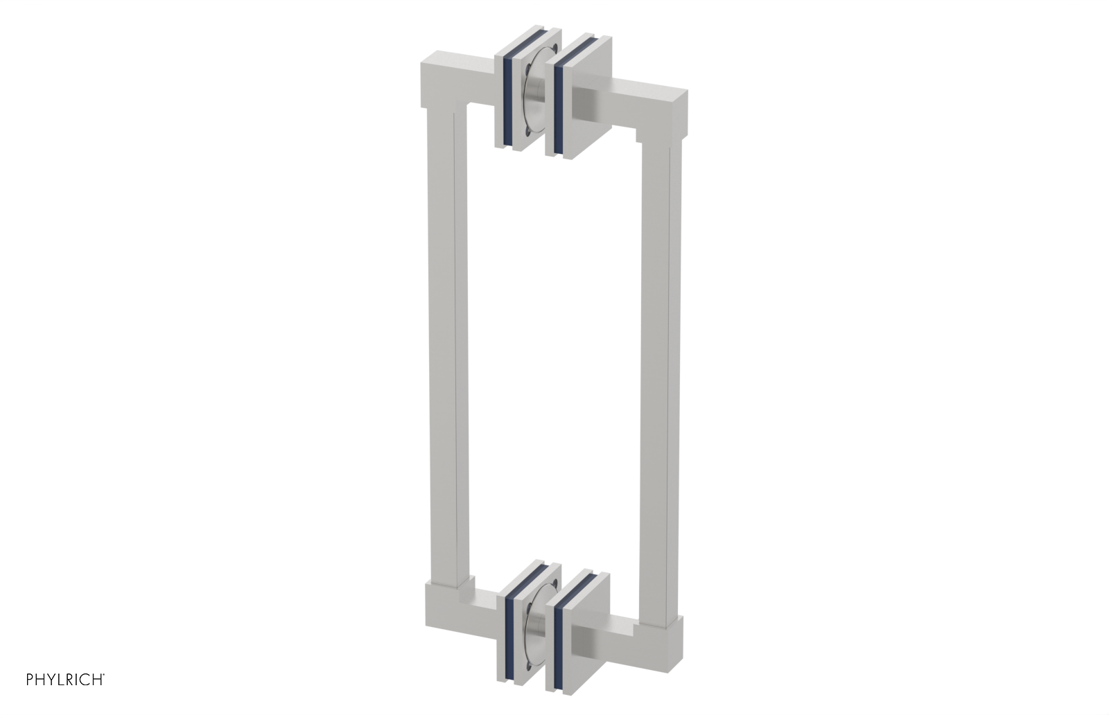 JOLIE - 12" Double Sided Shower Pull with "Navy Blue" Accents 222S-93-12