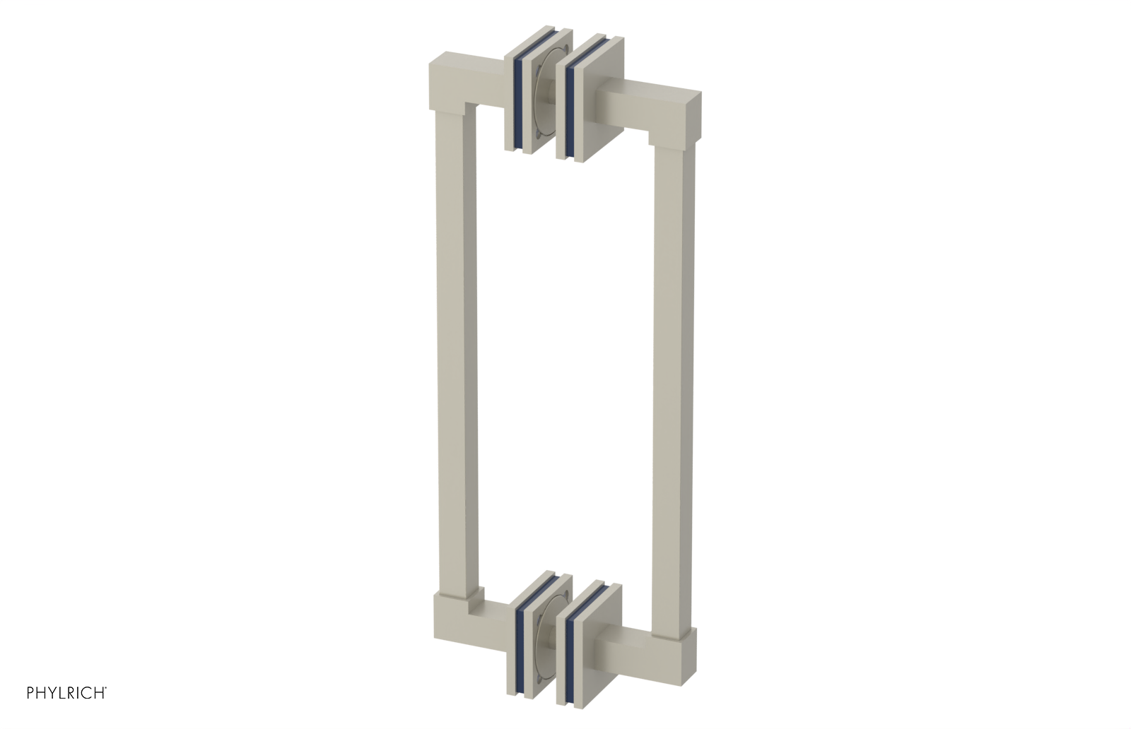 JOLIE - 12" Double Sided Shower Pull with "Navy Blue" Accents 222S-93-12