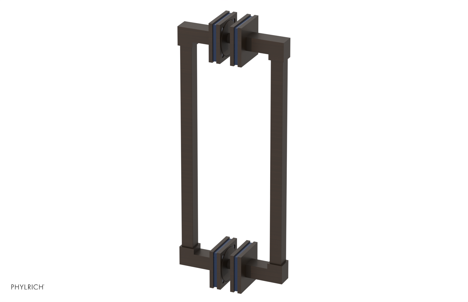 JOLIE - 12" Double Sided Shower Pull with "Navy Blue" Accents 222S-93-12