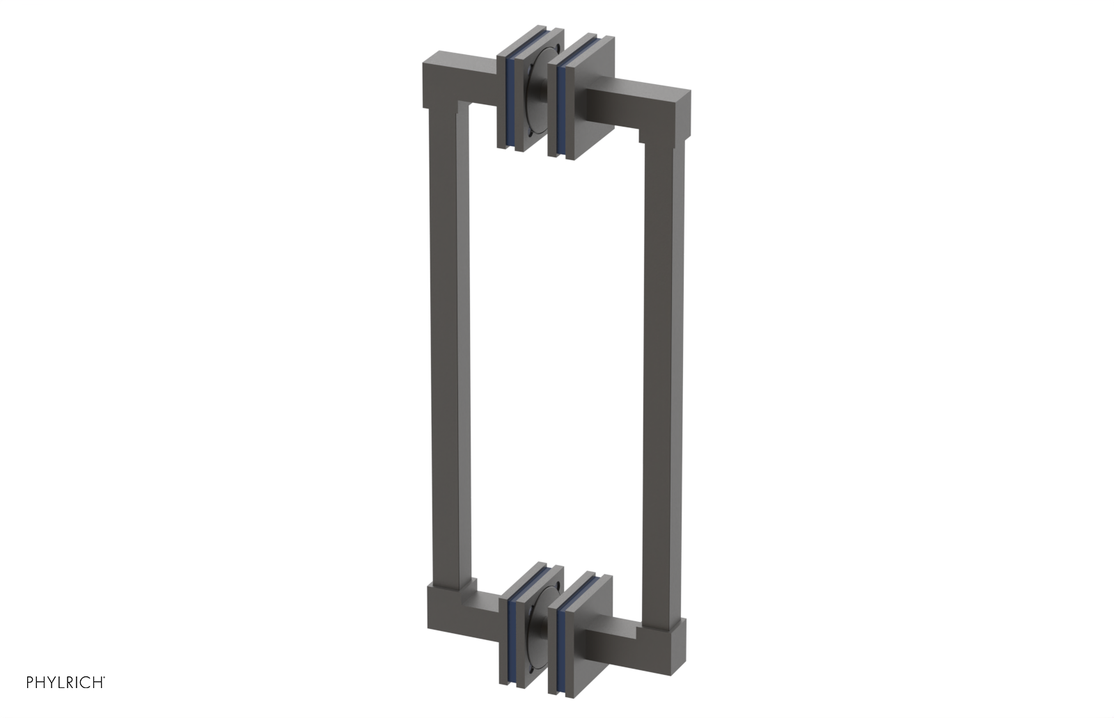 JOLIE - 12" Double Sided Shower Pull with "Navy Blue" Accents 222S-93-12