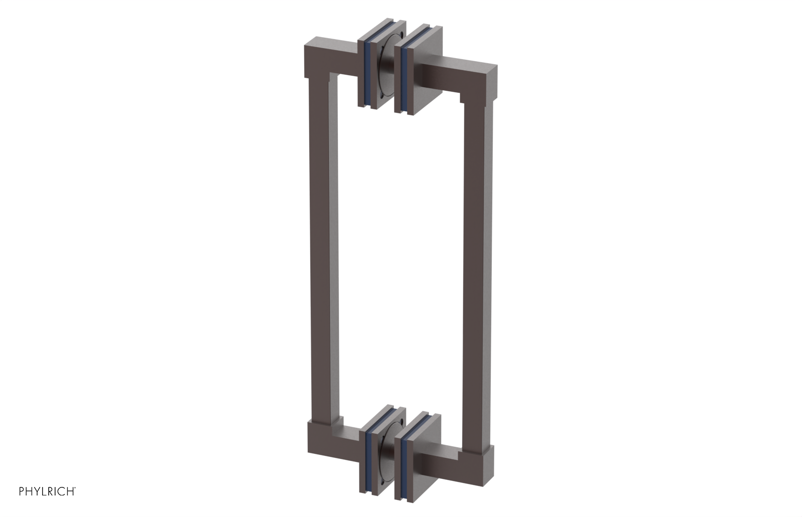 JOLIE - 12" Double Sided Shower Pull with "Navy Blue" Accents 222S-93-12