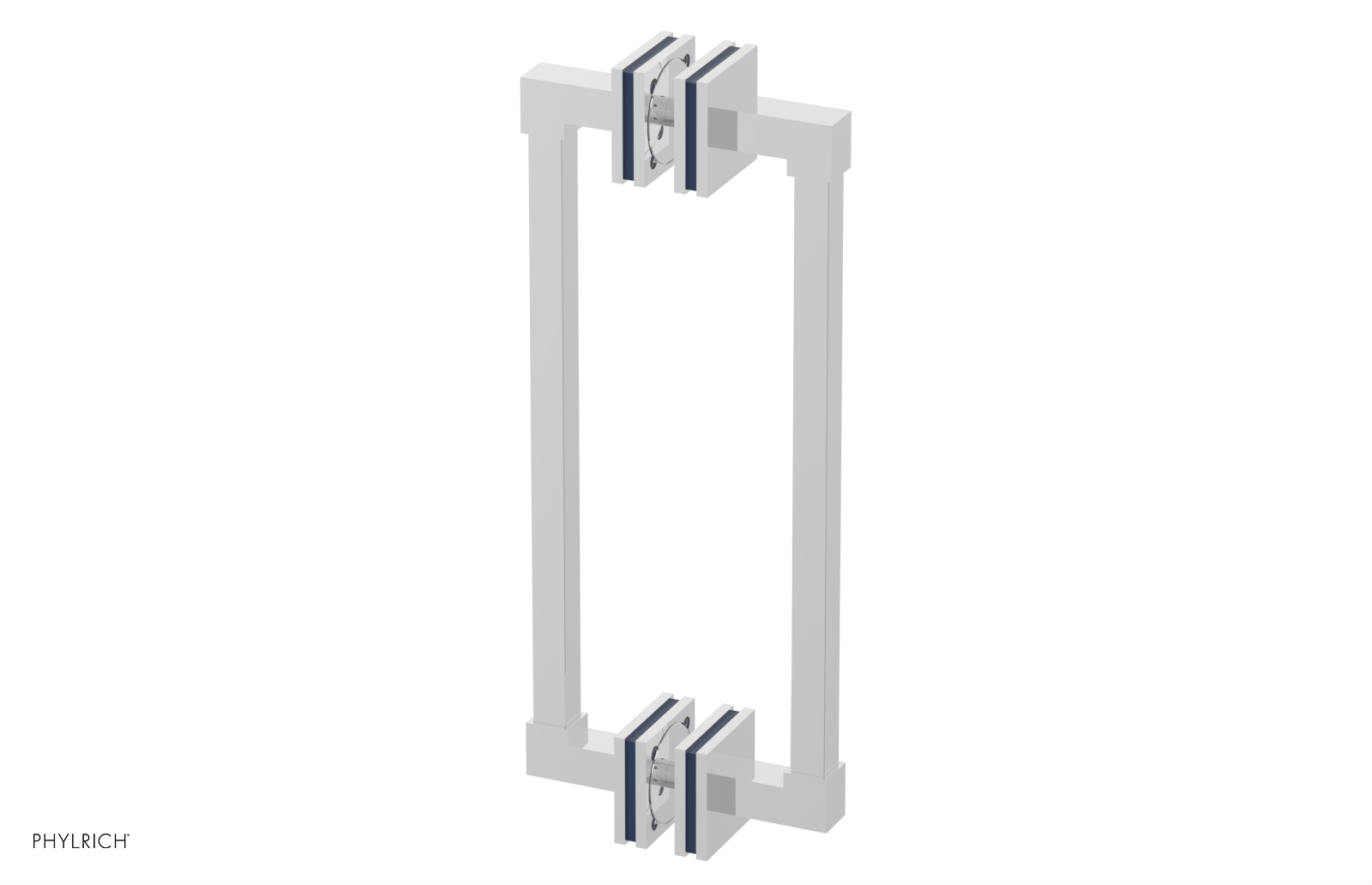 JOLIE - 12" Double Sided Shower Pull with "Navy Blue" Accents 222S-93-12