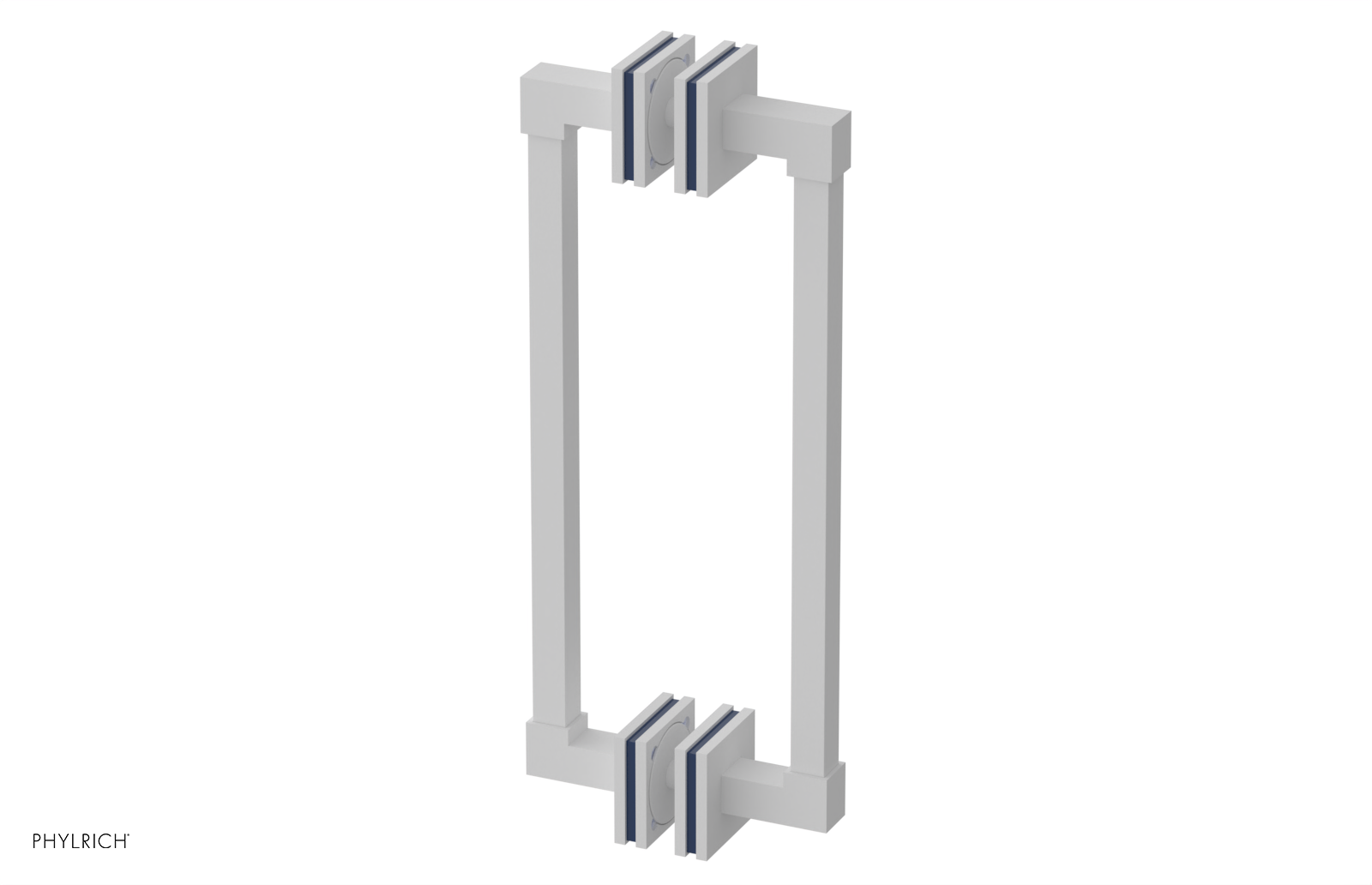 JOLIE - 12" Double Sided Shower Pull with "Navy Blue" Accents 222S-93-12