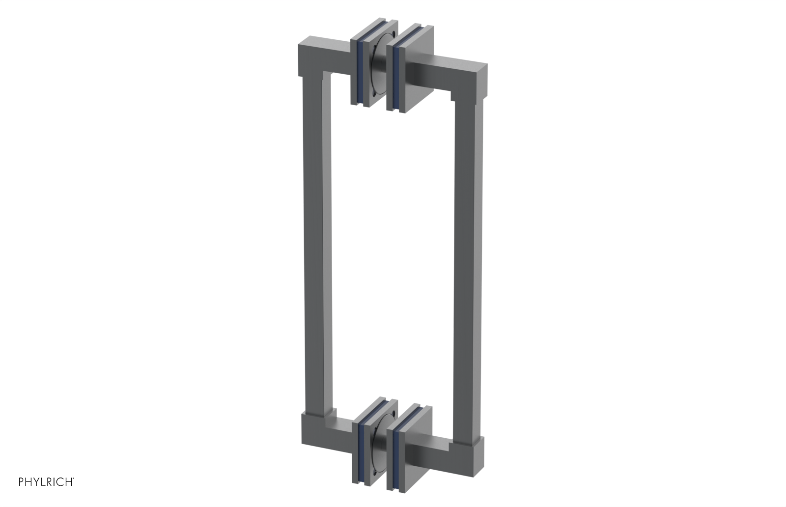 JOLIE - 12" Double Sided Shower Pull with "Navy Blue" Accents 222S-93-12