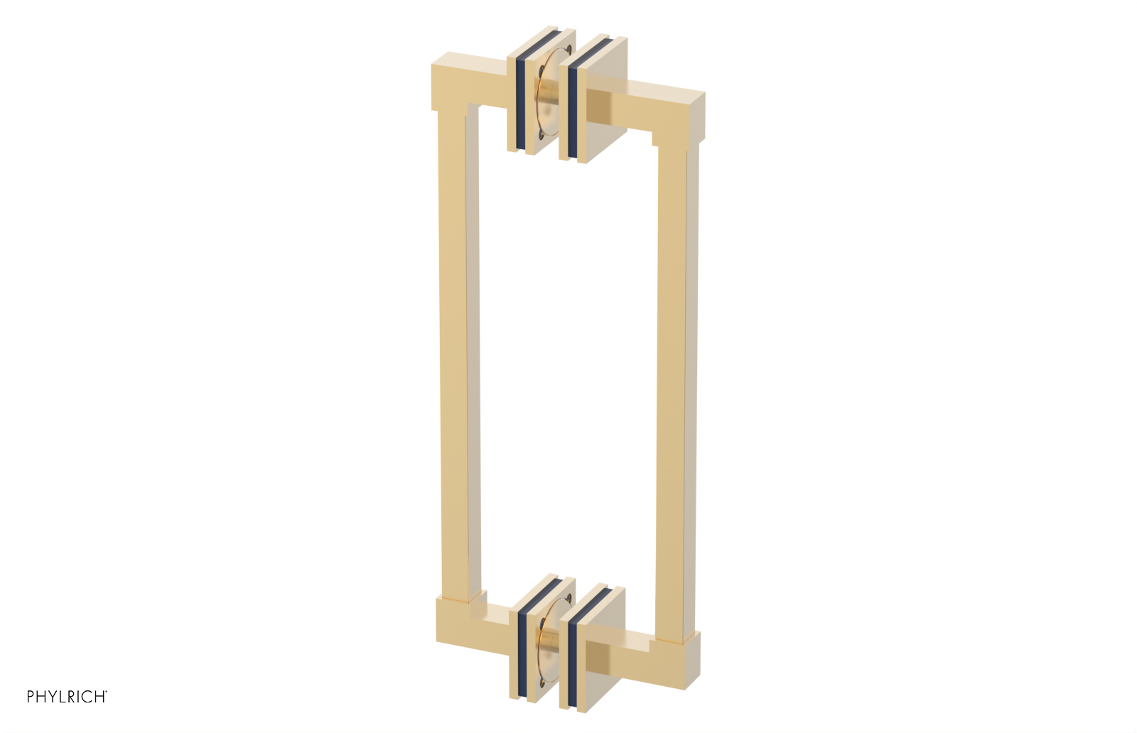 JOLIE - 12" Double Sided Shower Pull with "Navy Blue" Accents 222S-93-12