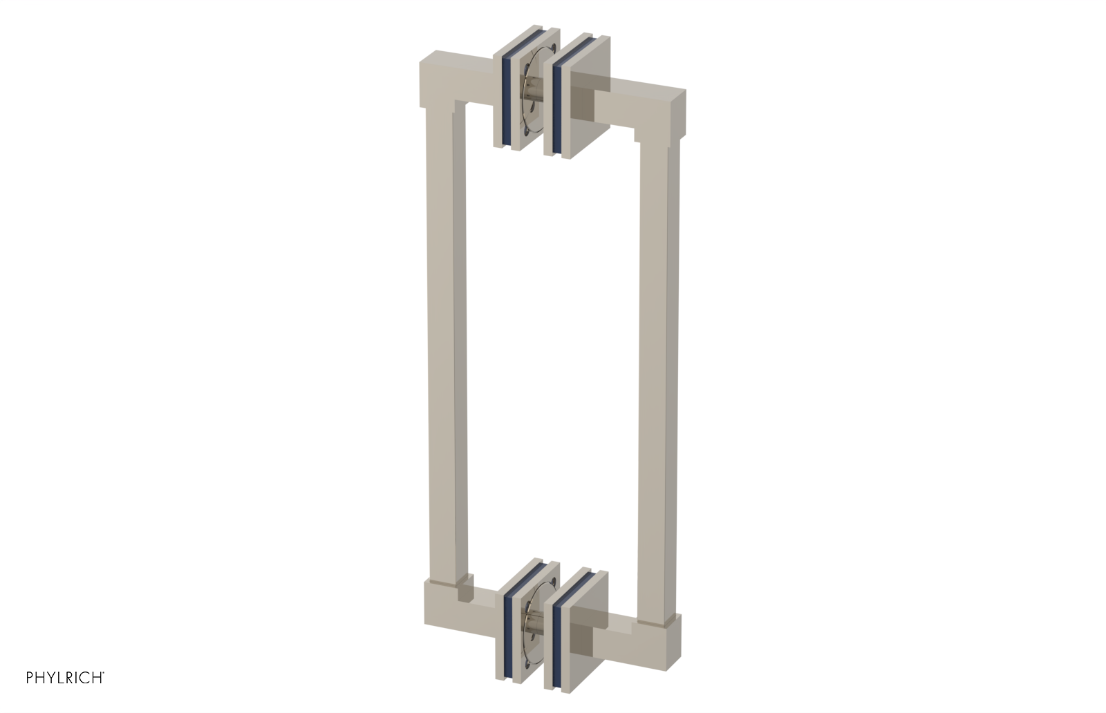 JOLIE - 12" Double Sided Shower Pull with "Navy Blue" Accents 222S-93-12