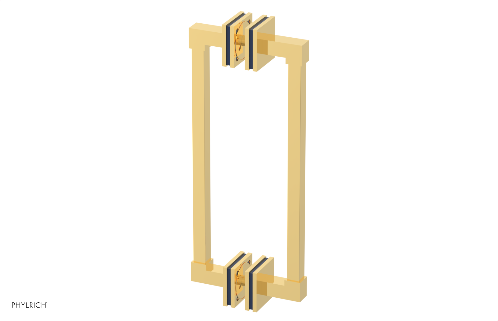 JOLIE - 12" Double Sided Shower Pull with "Navy Blue" Accents 222S-93-12