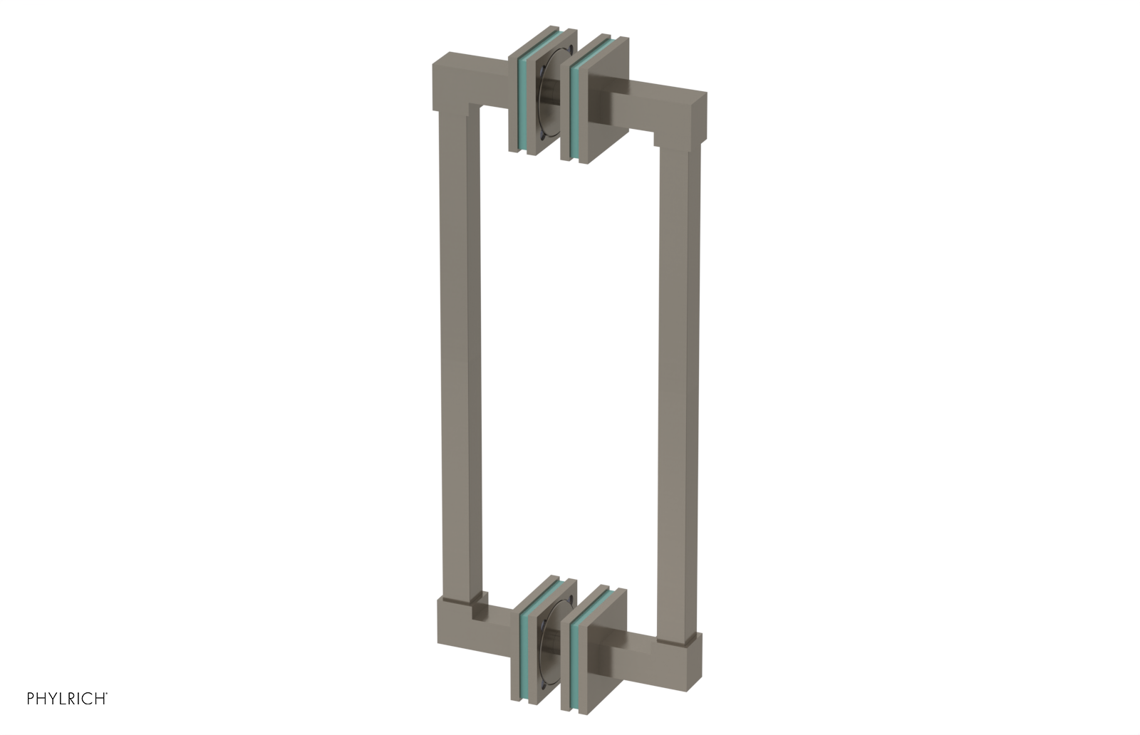 JOLIE - 12" Double Sided Shower Pull with "Turqoise" Accents 222S-93-12