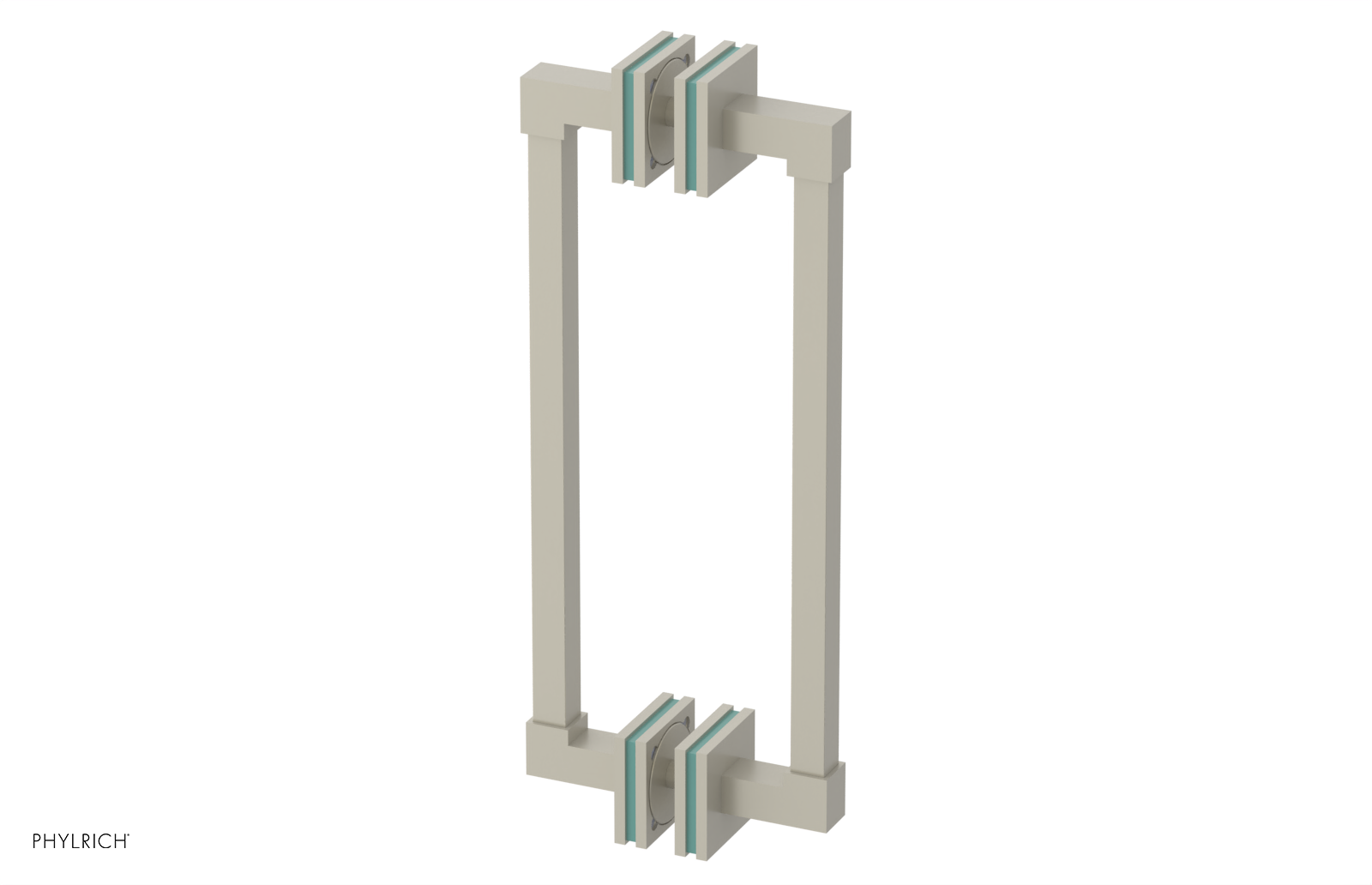 JOLIE - 12" Double Sided Shower Pull with "Turqoise" Accents 222S-93-12