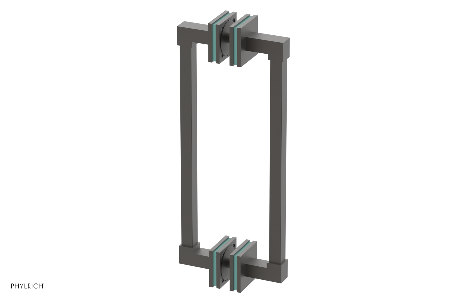 JOLIE - 12" Double Sided Shower Pull with "Turqoise" Accents 222S-93-12