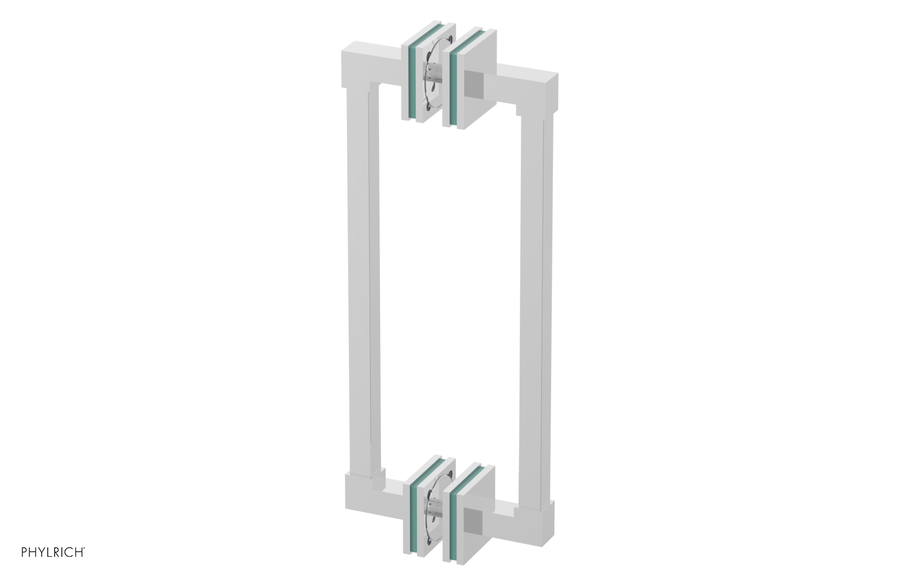 JOLIE - 12" Double Sided Shower Pull with "Turqoise" Accents 222S-93-12