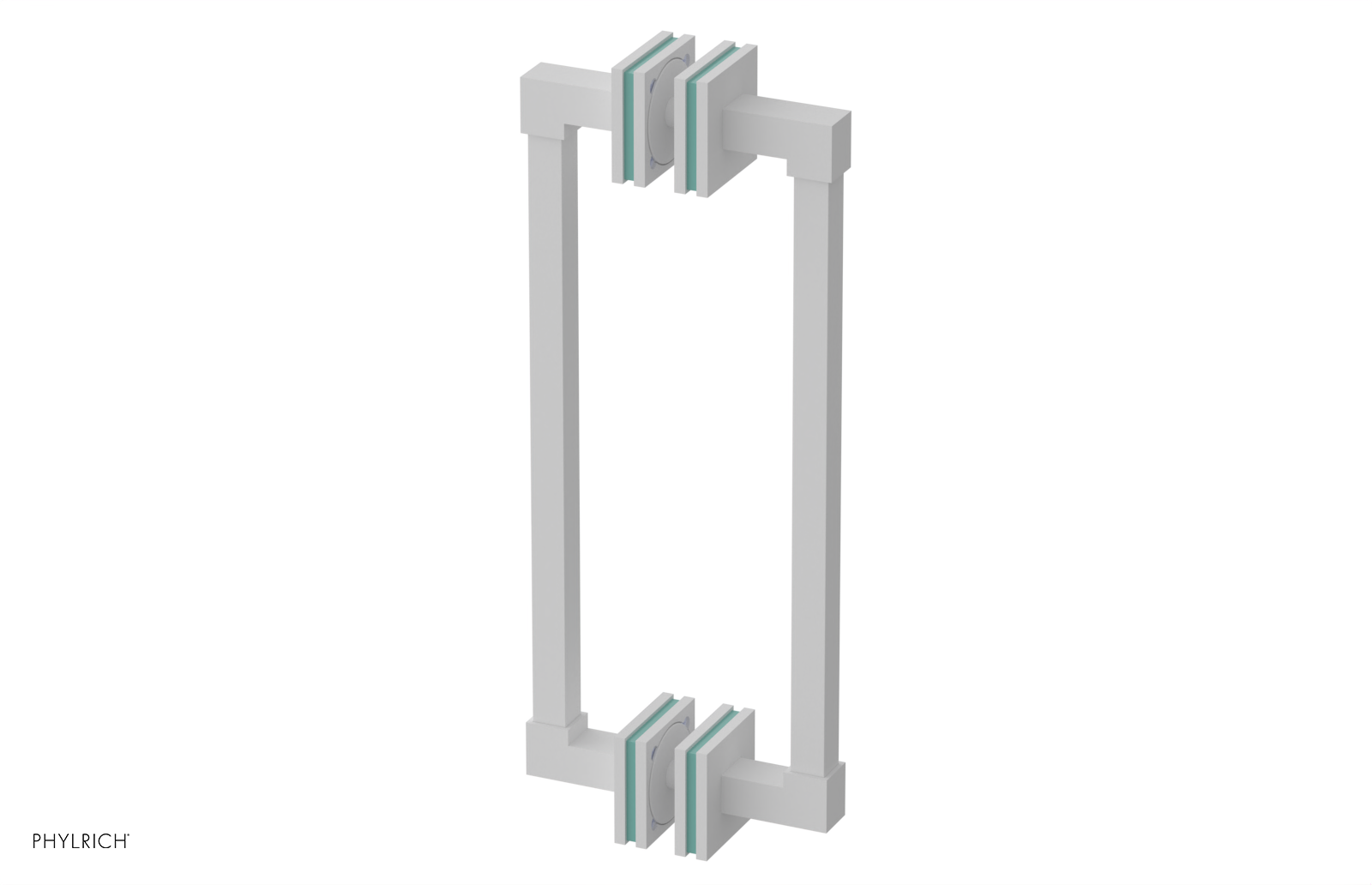 JOLIE - 12" Double Sided Shower Pull with "Turqoise" Accents 222S-93-12