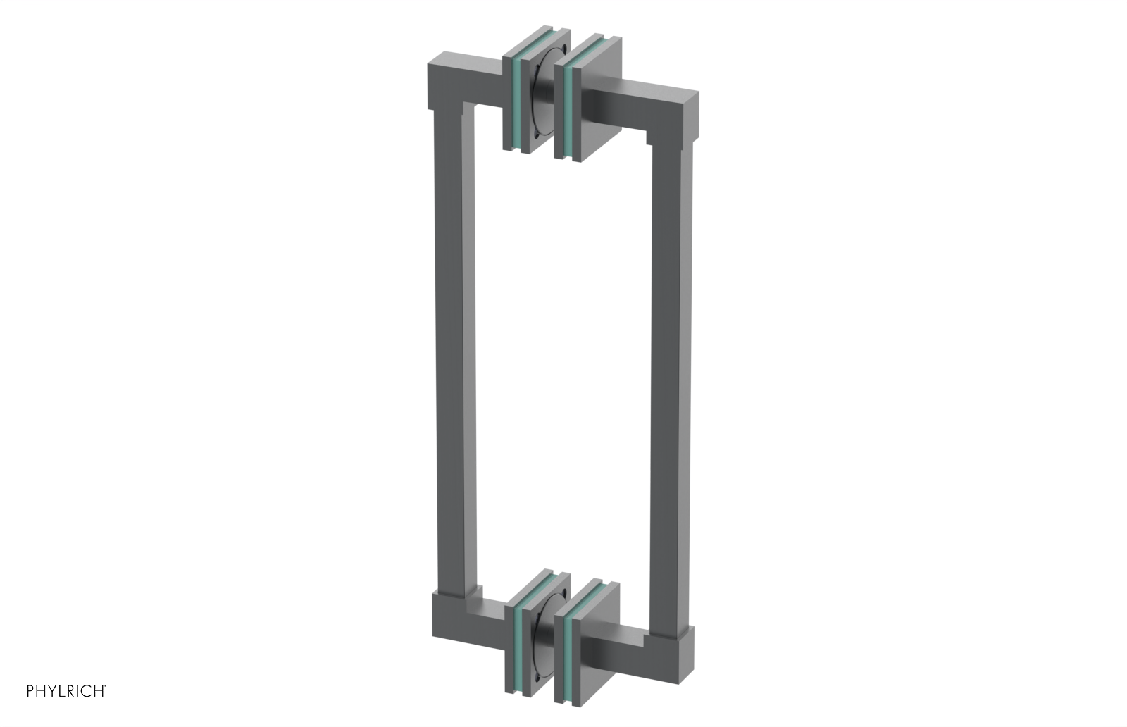 JOLIE - 12" Double Sided Shower Pull with "Turqoise" Accents 222S-93-12