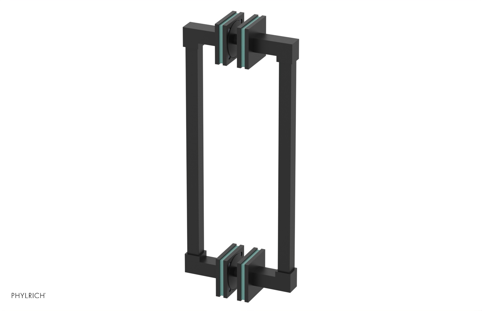 JOLIE - 12" Double Sided Shower Pull with "Turqoise" Accents 222S-93-12