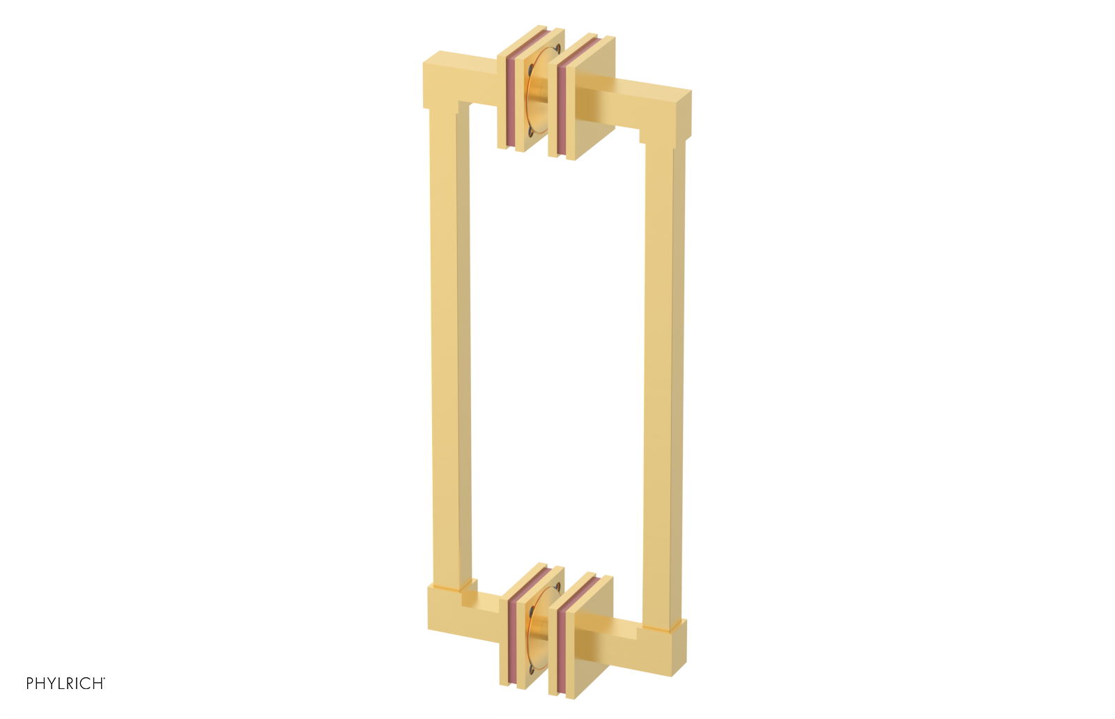 JOLIE - 12" Double Sided Shower Pull with "Pink" Accents 222S-93-12