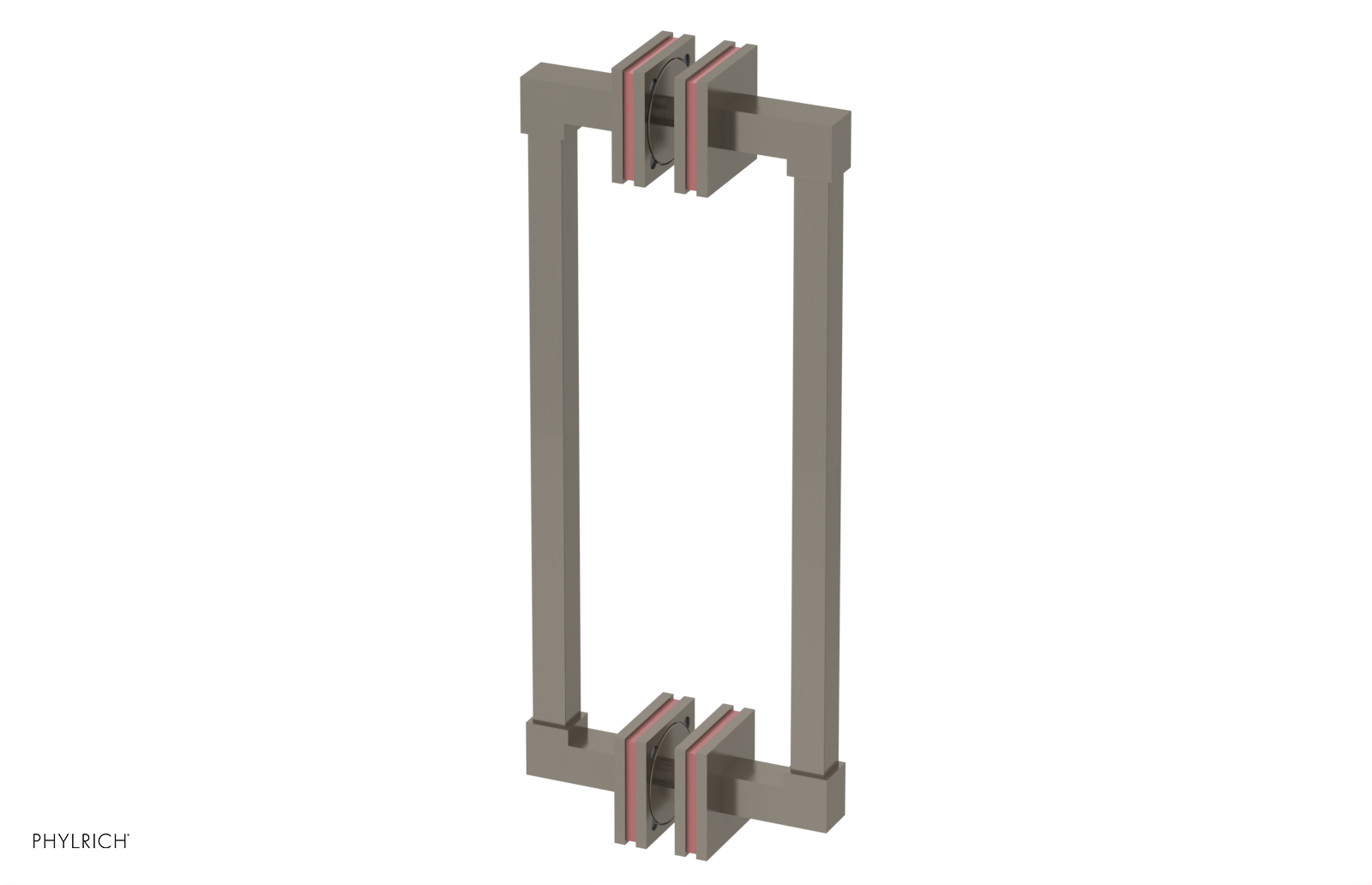 JOLIE - 12" Double Sided Shower Pull with "Pink" Accents 222S-93-12