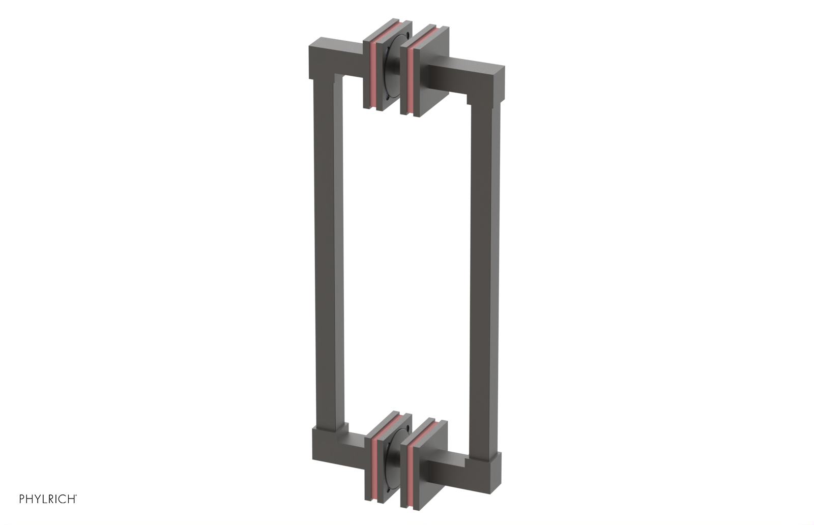 JOLIE - 12" Double Sided Shower Pull with "Pink" Accents 222S-93-12