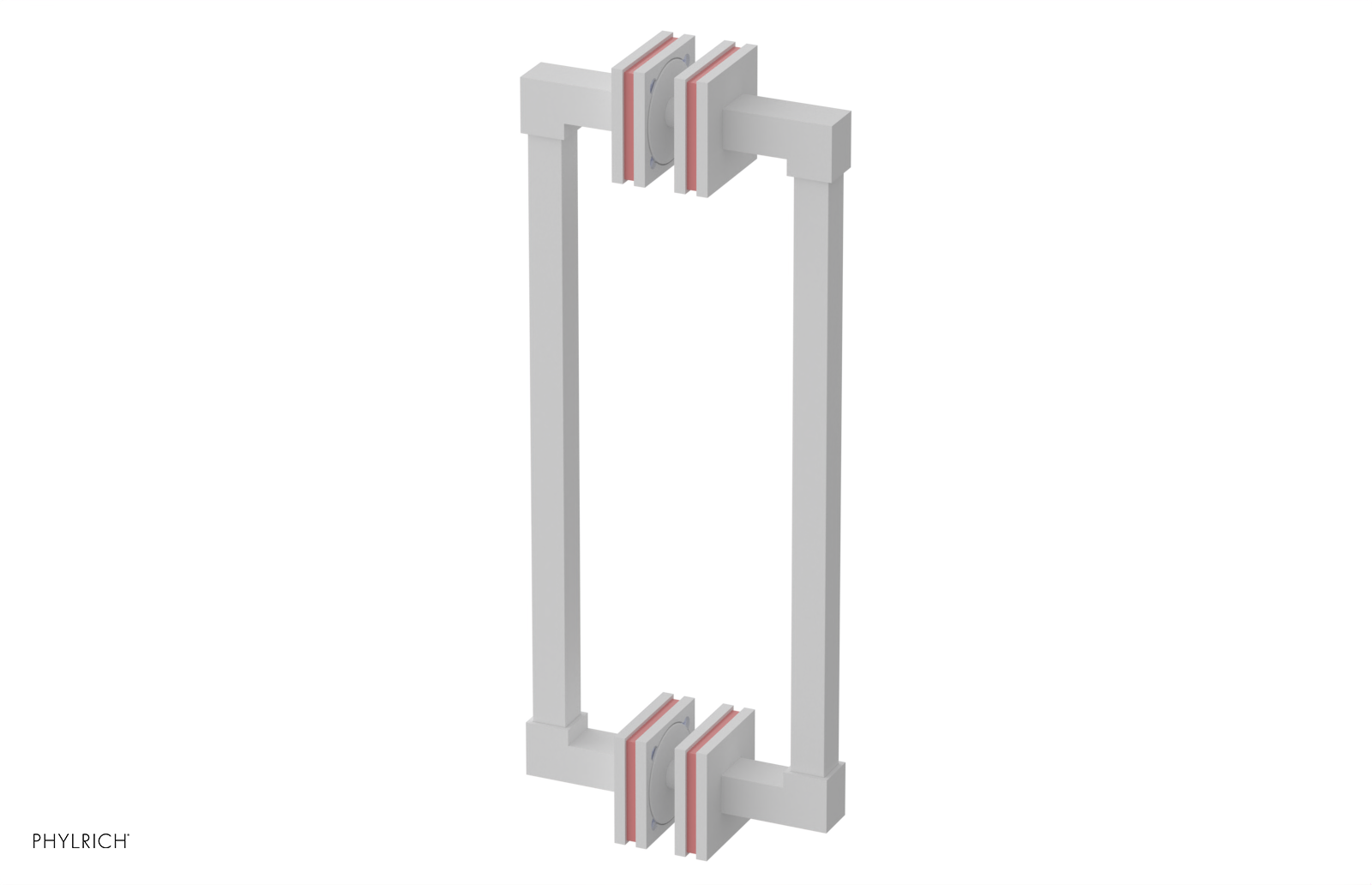 JOLIE - 12" Double Sided Shower Pull with "Pink" Accents 222S-93-12