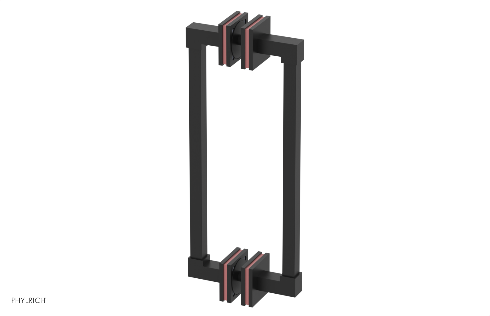 JOLIE - 12" Double Sided Shower Pull with "Pink" Accents 222S-93-12