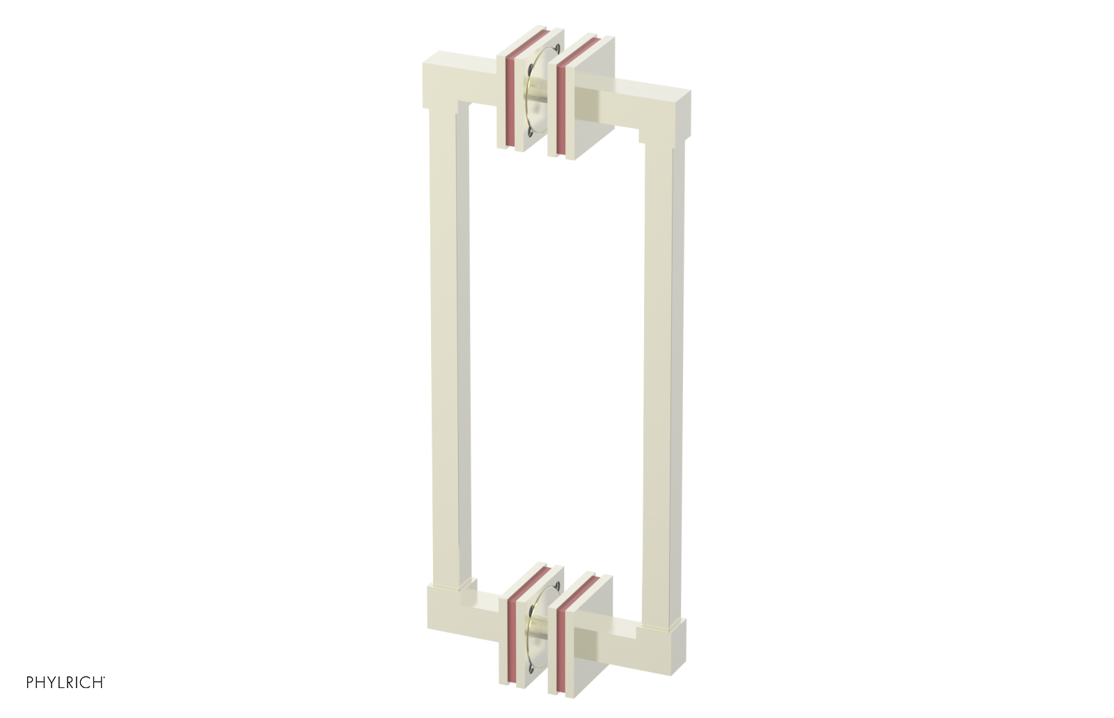 JOLIE - 12" Double Sided Shower Pull with "Pink" Accents 222S-93-12