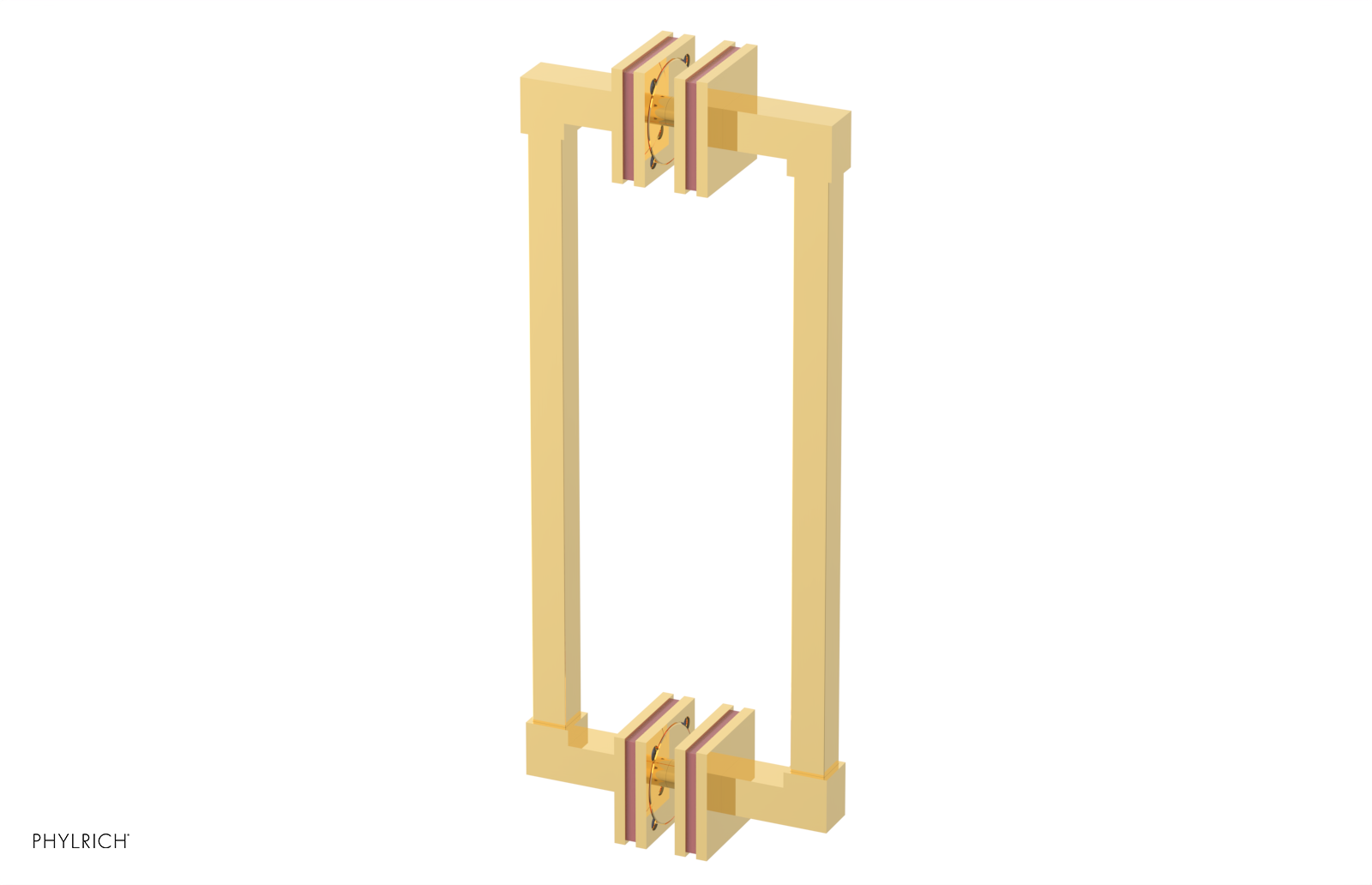 JOLIE - 12" Double Sided Shower Pull with "Pink" Accents 222S-93-12