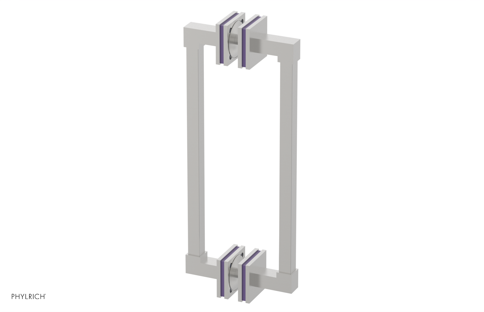 JOLIE - 12" Double Sided Shower Pull with "Purple" Accents 222S-93-12