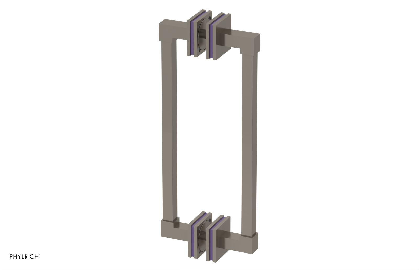 JOLIE - 12" Double Sided Shower Pull with "Purple" Accents 222S-93-12