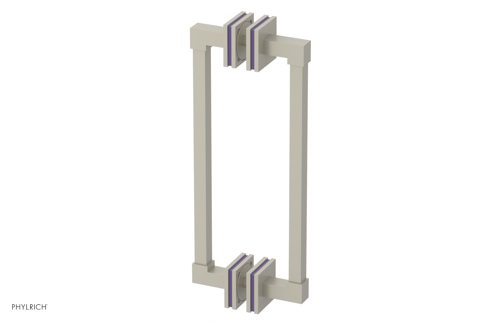 JOLIE - 12" Double Sided Shower Pull with "Purple" Accents 222S-93-12