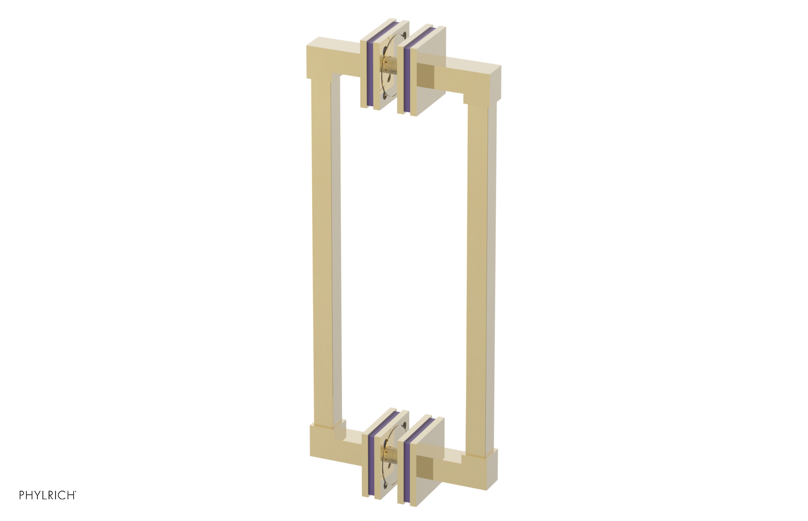 JOLIE - 12" Double Sided Shower Pull with "Purple" Accents 222S-93-12