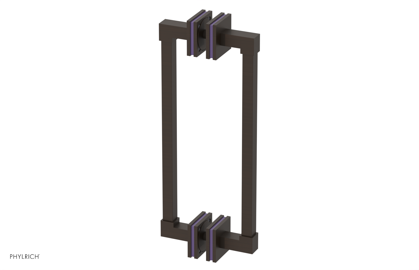 JOLIE - 12" Double Sided Shower Pull with "Purple" Accents 222S-93-12