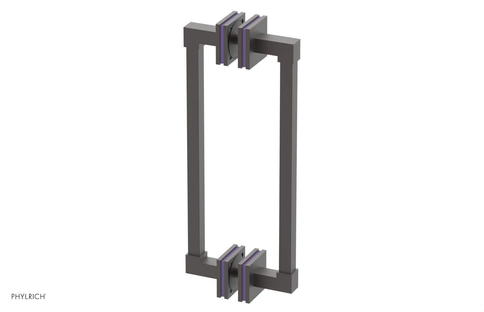 JOLIE - 12" Double Sided Shower Pull with "Purple" Accents 222S-93-12