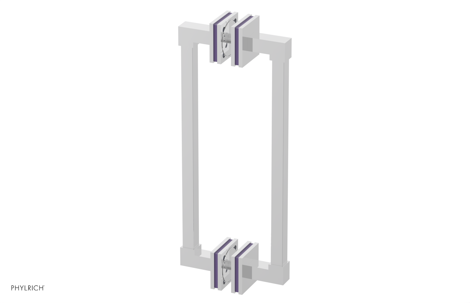 JOLIE - 12" Double Sided Shower Pull with "Purple" Accents 222S-93-12