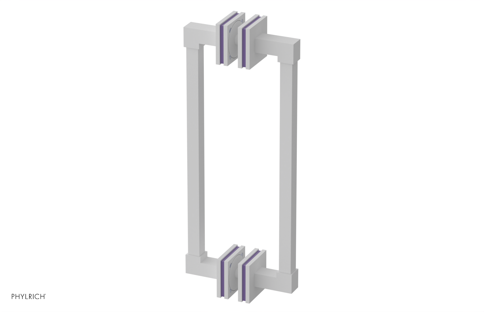 JOLIE - 12" Double Sided Shower Pull with "Purple" Accents 222S-93-12