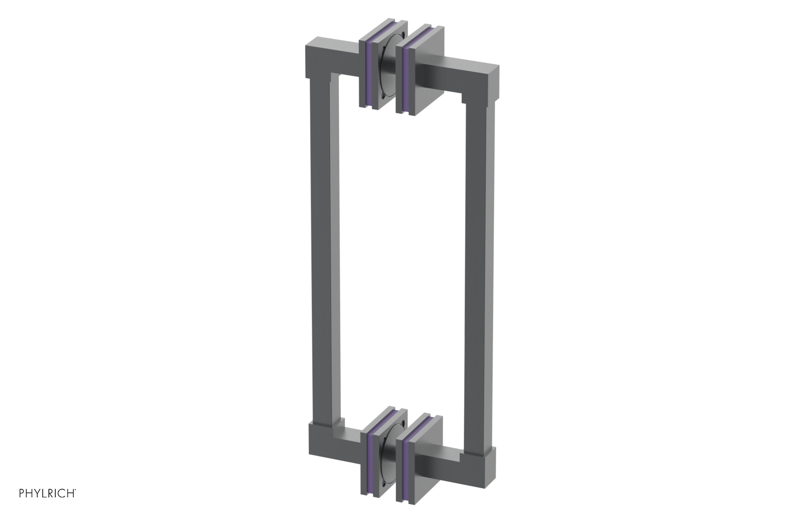 JOLIE - 12" Double Sided Shower Pull with "Purple" Accents 222S-93-12