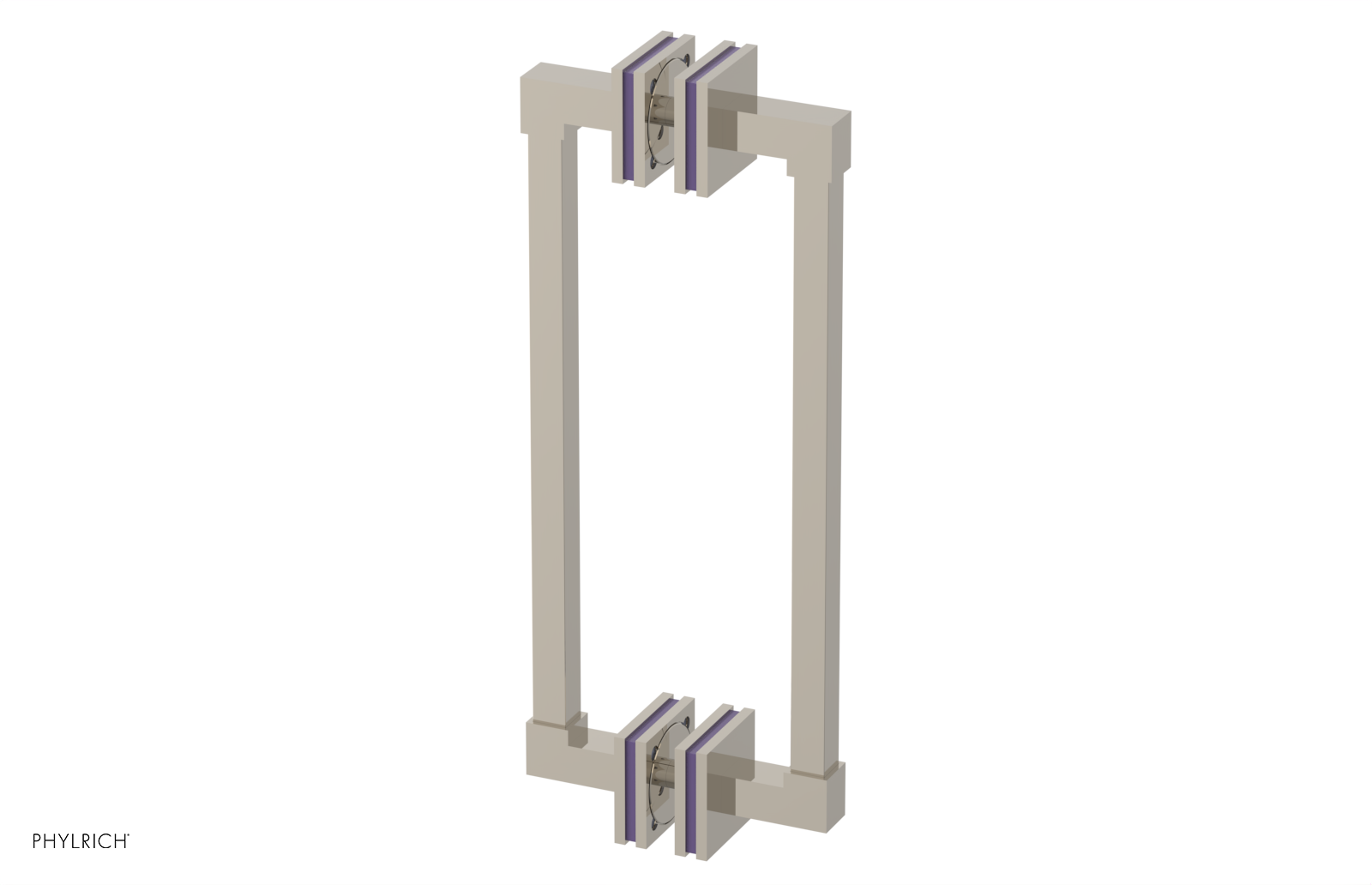 JOLIE - 12" Double Sided Shower Pull with "Purple" Accents 222S-93-12