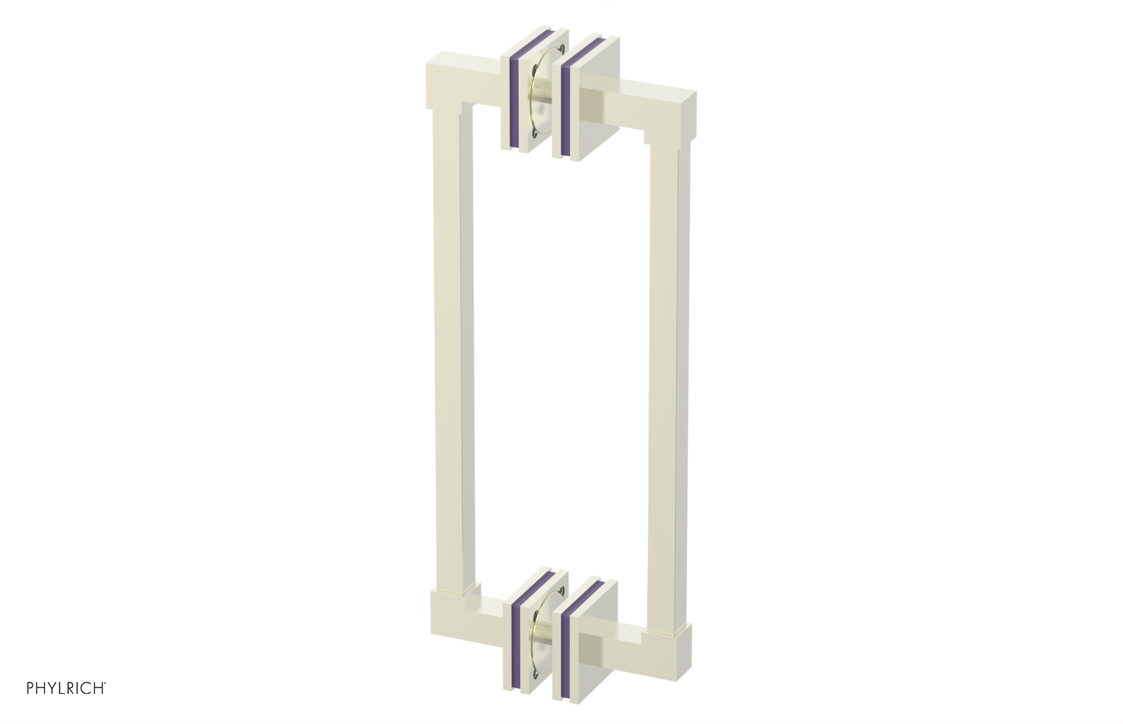 JOLIE - 12" Double Sided Shower Pull with "Purple" Accents 222S-93-12