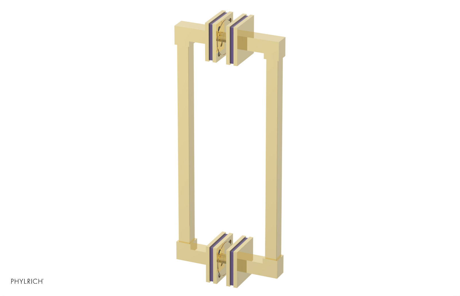 JOLIE - 12" Double Sided Shower Pull with "Purple" Accents 222S-93-12