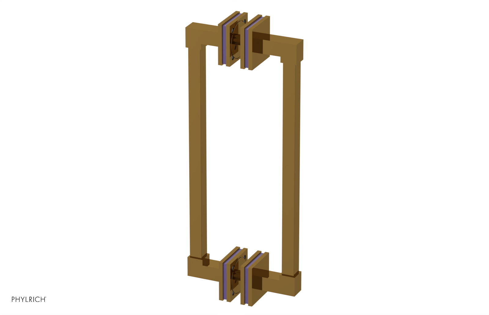 JOLIE - 12" Double Sided Shower Pull with "Purple" Accents 222S-93-12