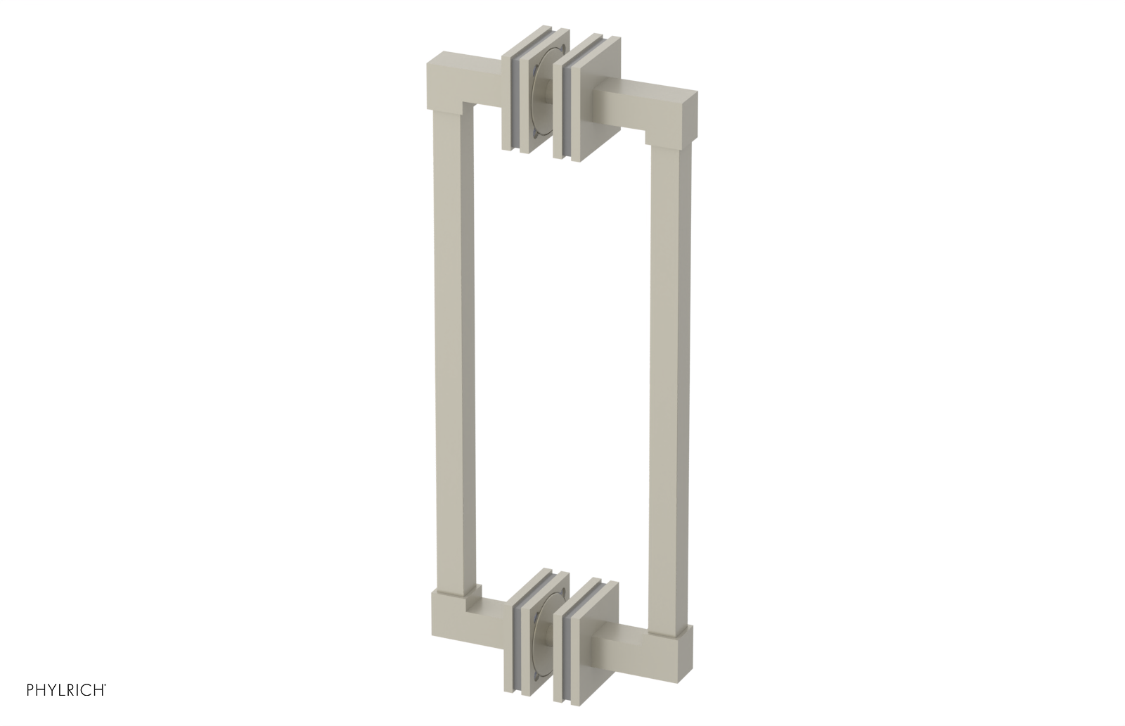 JOLIE - 12" Double Sided Shower Pull with "Grey" Accents 222S-93-12