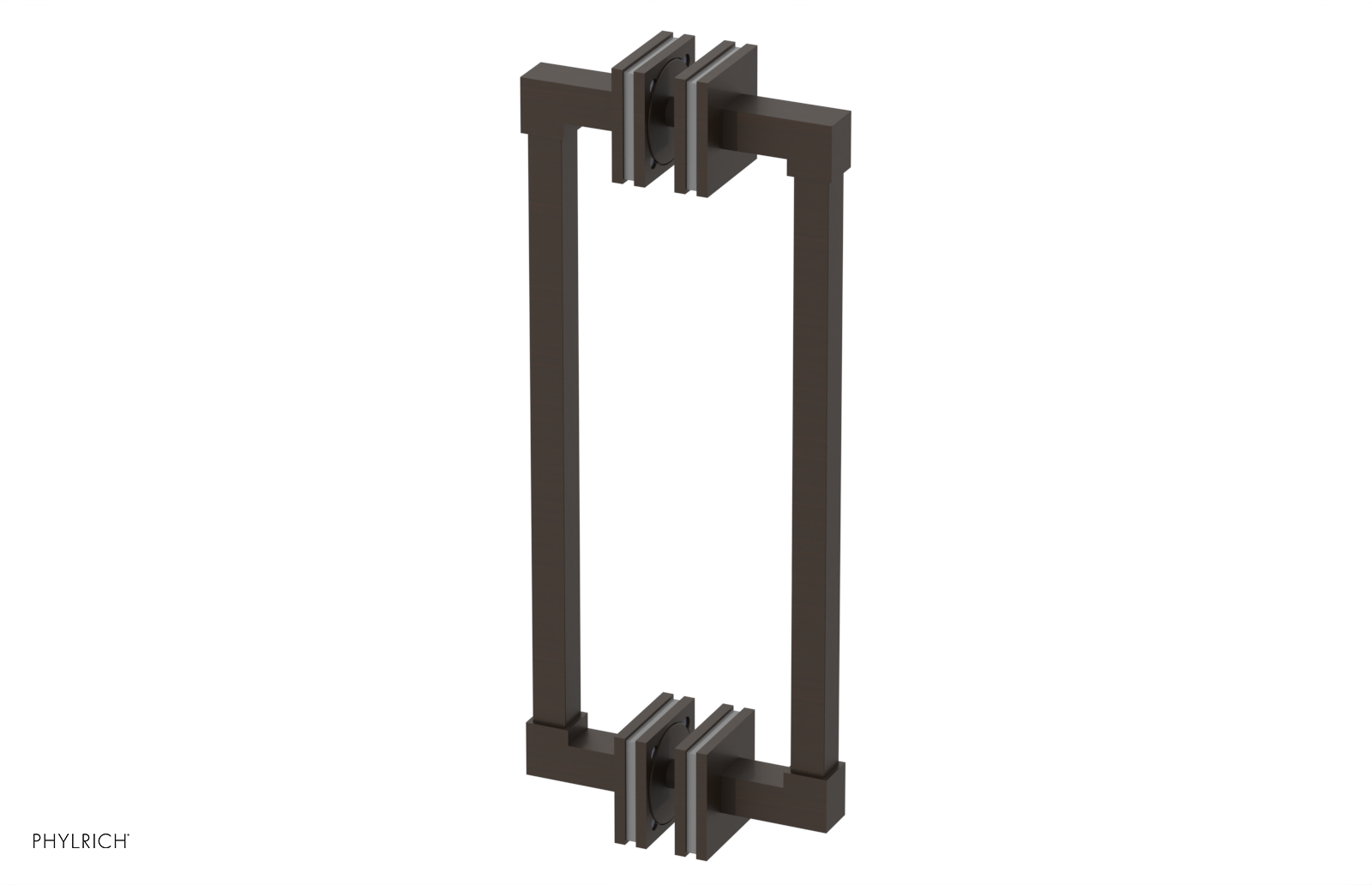 JOLIE - 12" Double Sided Shower Pull with "Grey" Accents 222S-93-12