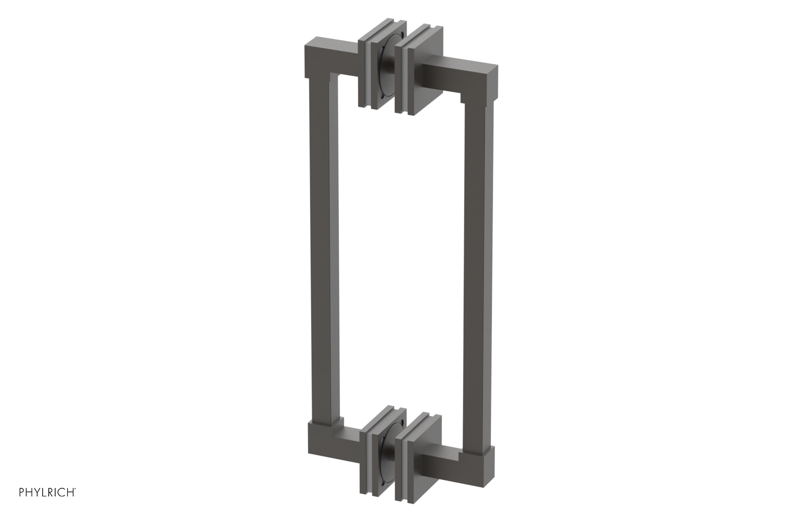 JOLIE - 12" Double Sided Shower Pull with "Grey" Accents 222S-93-12