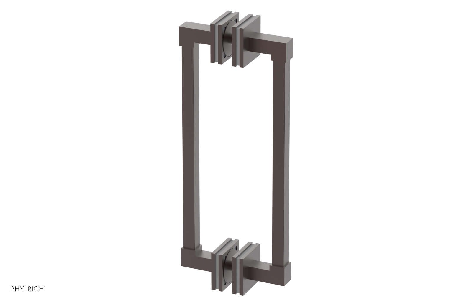 JOLIE - 12" Double Sided Shower Pull with "Grey" Accents 222S-93-12