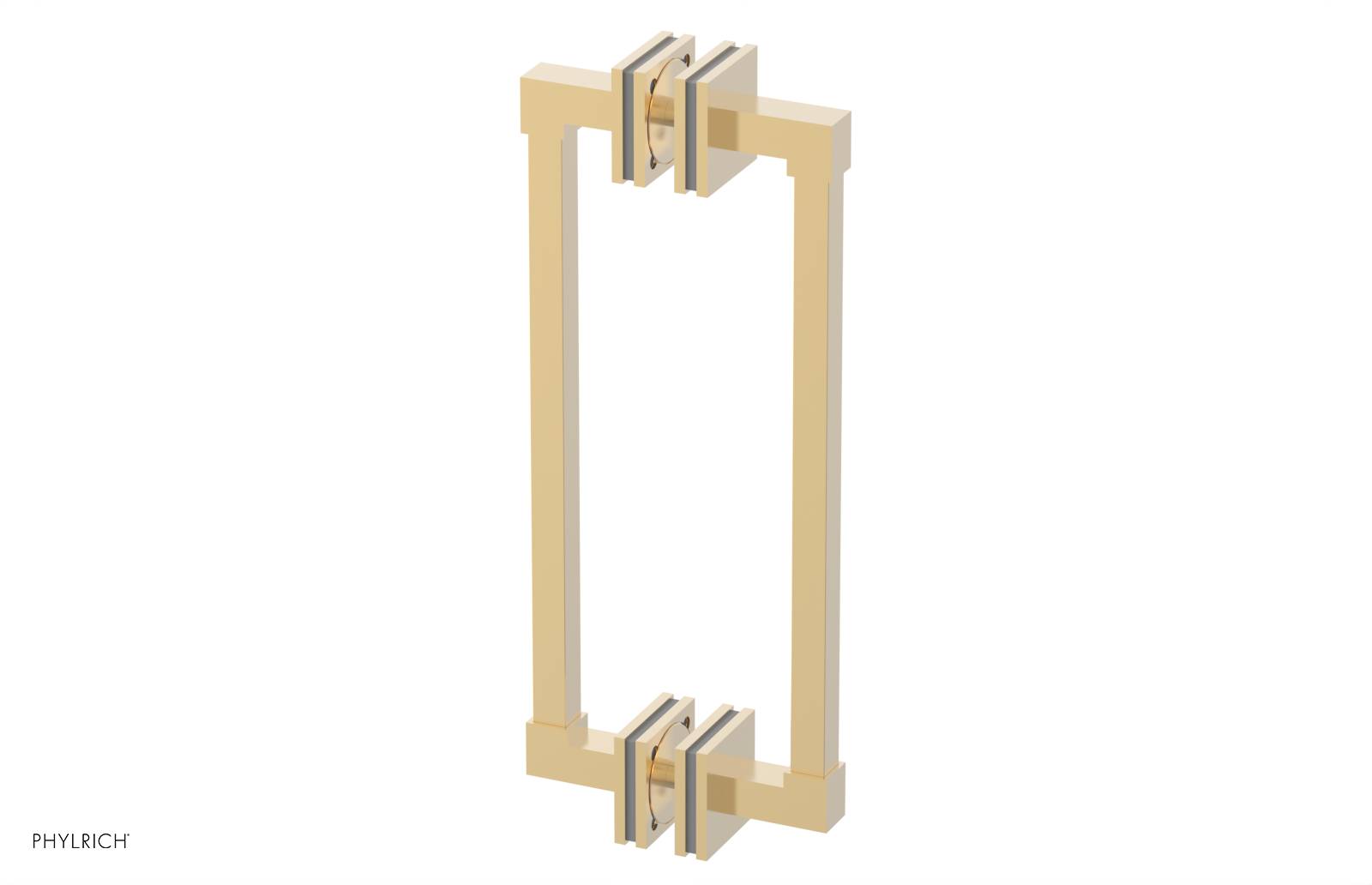 JOLIE - 12" Double Sided Shower Pull with "Grey" Accents 222S-93-12