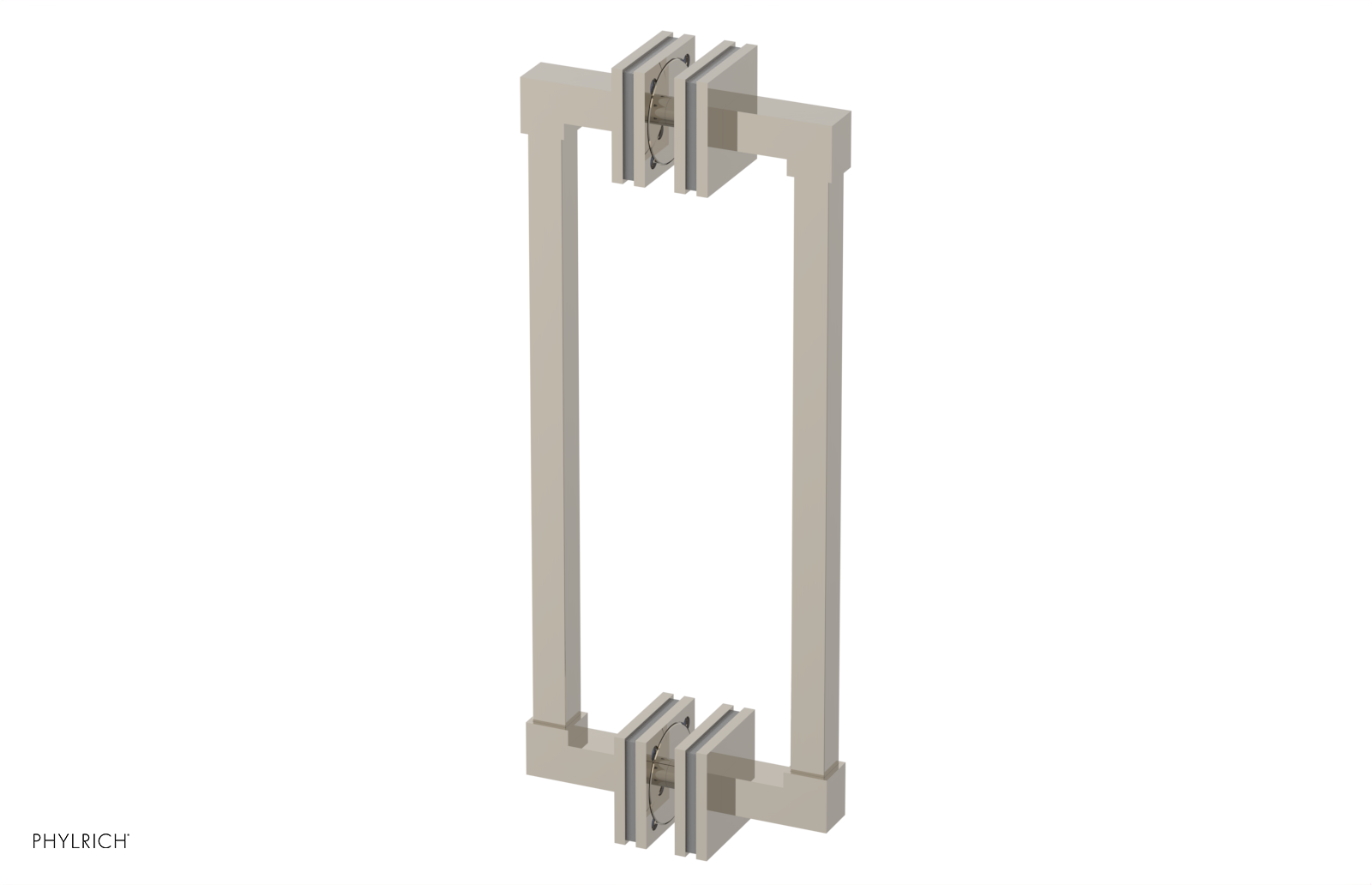 JOLIE - 12" Double Sided Shower Pull with "Grey" Accents 222S-93-12