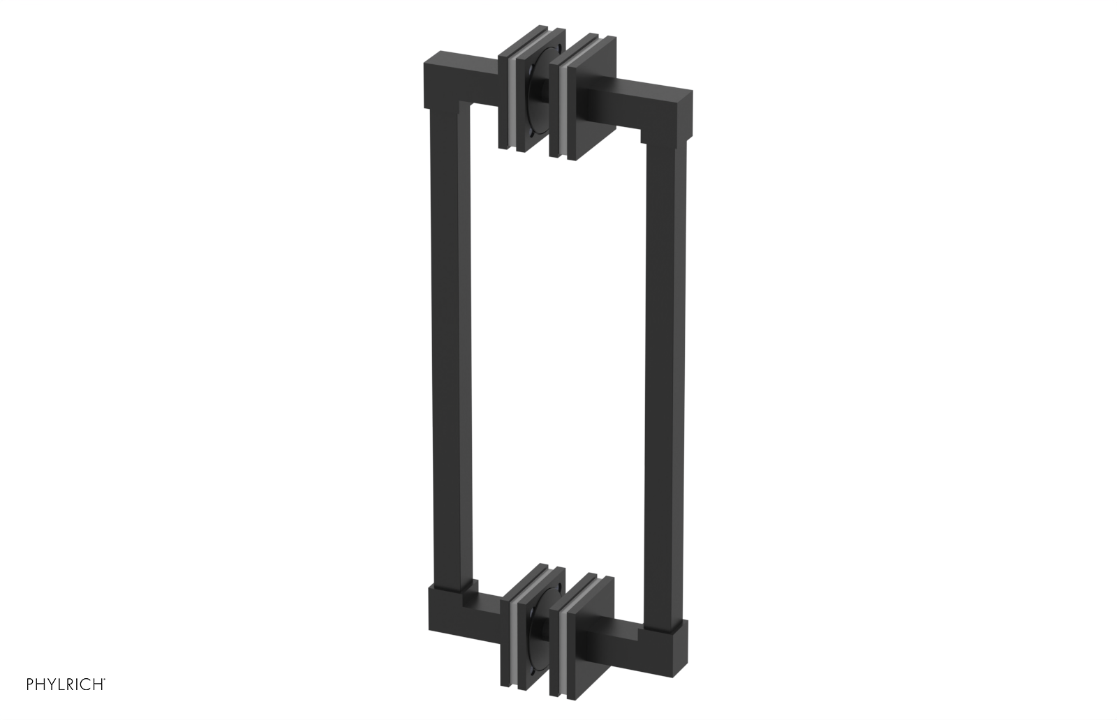 JOLIE - 12" Double Sided Shower Pull with "Grey" Accents 222S-93-12