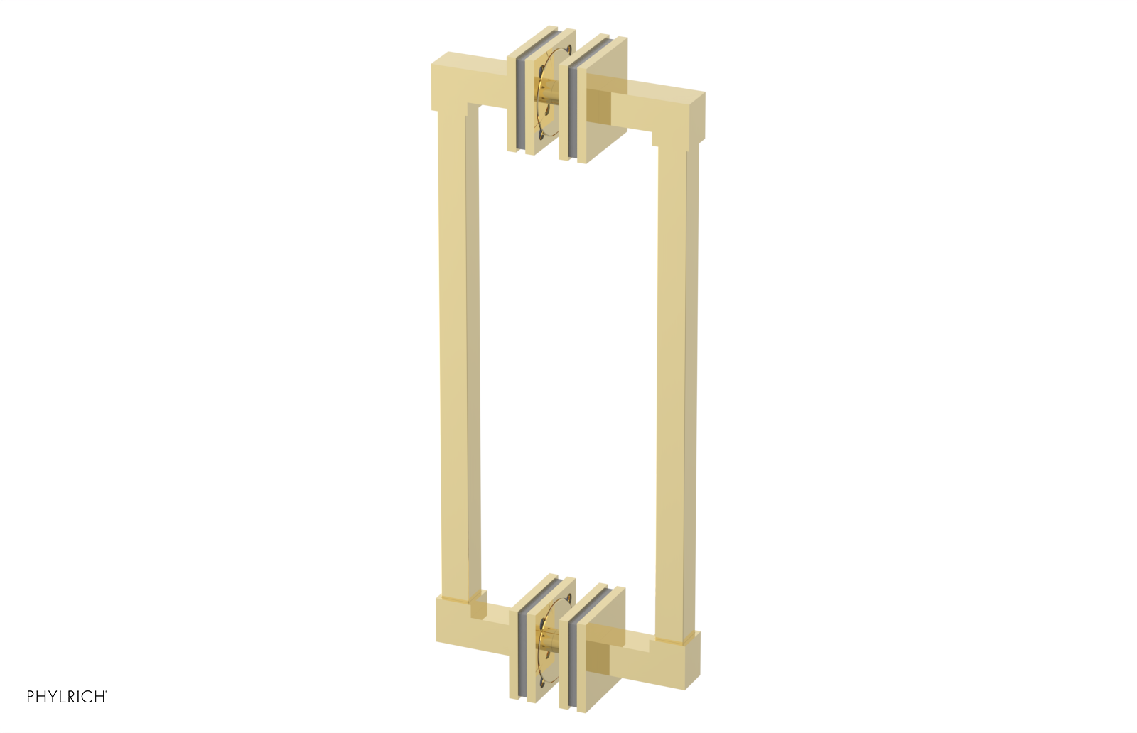 JOLIE - 12" Double Sided Shower Pull with "Grey" Accents 222S-93-12