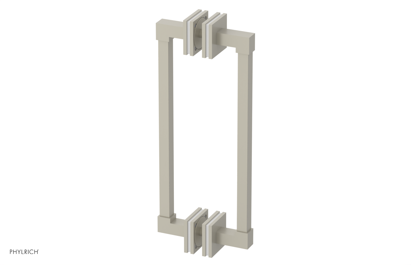 JOLIE - 12" Double Sided Shower Pull with "White" Accents 222S-93-12