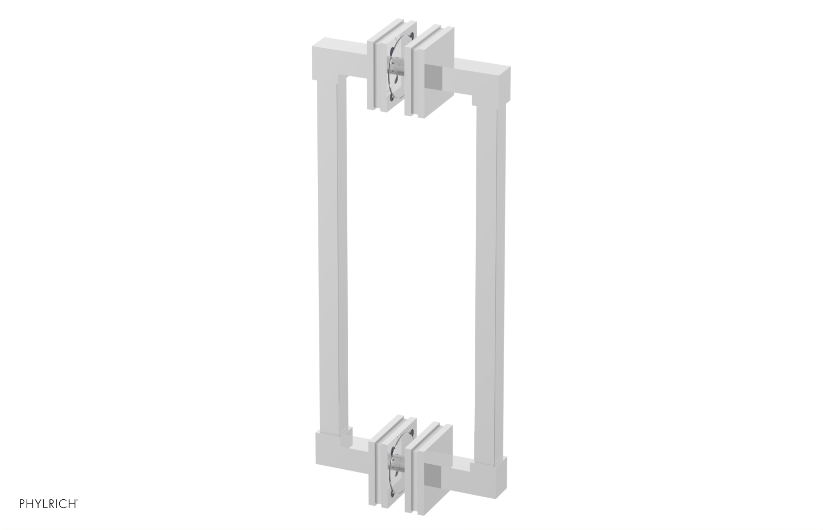 JOLIE - 12" Double Sided Shower Pull with "White" Accents 222S-93-12