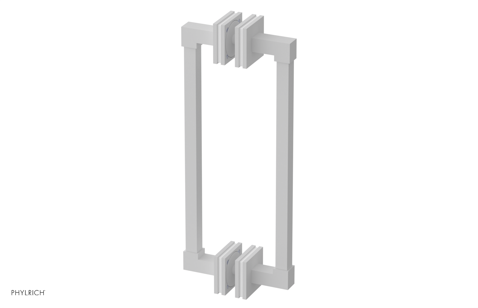 JOLIE - 12" Double Sided Shower Pull with "White" Accents 222S-93-12