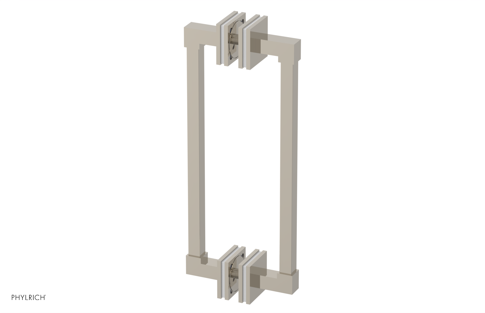 JOLIE - 12" Double Sided Shower Pull with "White" Accents 222S-93-12